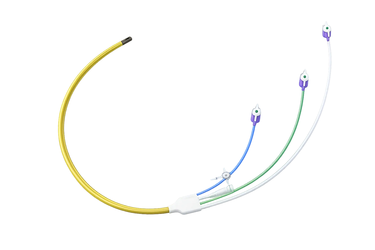 Technical product asset showing the Triple-Balloon catheter